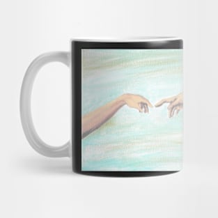 Adam and God's hands Mug